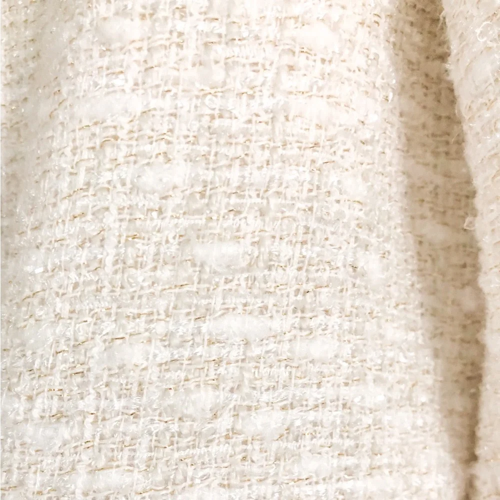 Self - Portrait Tailored Cream Color Boucle Mini Dress - Picture 13 of 16